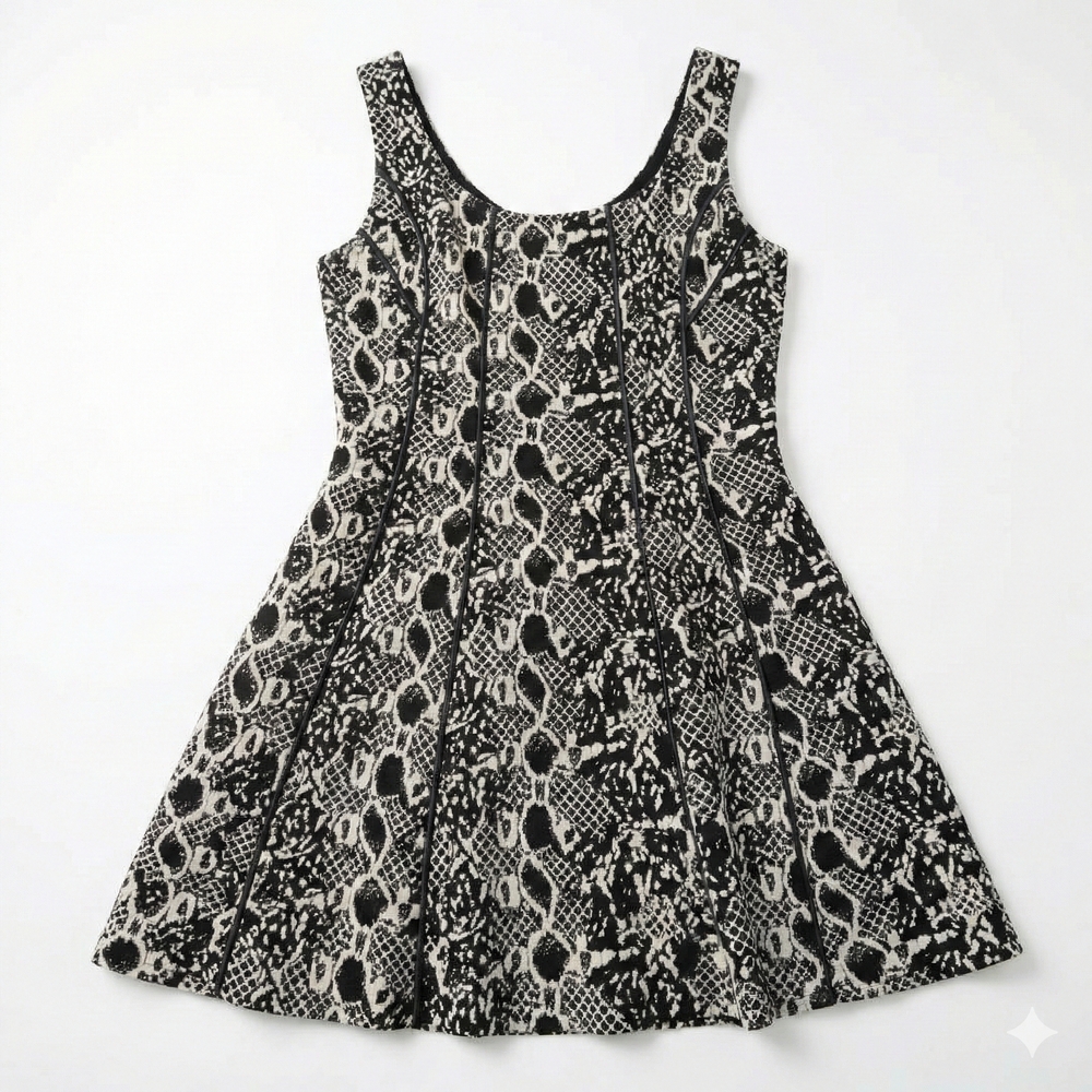 Guess Python Print Sleeveless Mini Flare Dress Gr… - image 3